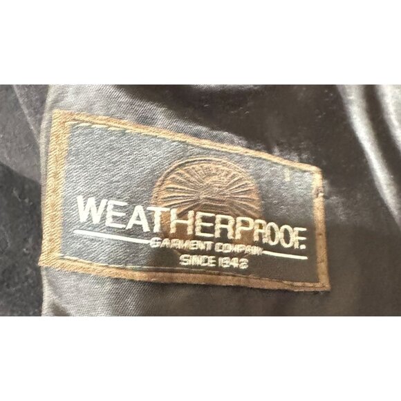 Cashmere Blend Long Overcoat Size L Black by Weatherproof Made in Macedonia - Picture 5 of 6